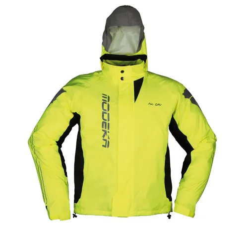 Modeka AX-Dry II Motorrad Regenjacke 4XL - Wasserdicht & Leicht - Funktionsjacke für alle Jahreszeiten, wasserdicht und winddicht mit reflektierenden Elementen, ideal für Motorradfahrer, leicht und verstaubar, inklusive Tragebeutel.