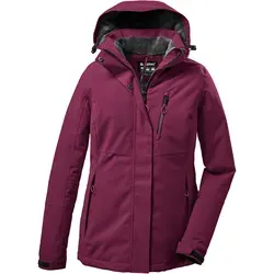 KILLTEC Damen Funktionsjacke KOW 170 WMN JCKT - Funktionsjacke für Damen, wasser- und winddicht mit 10.000 mm Wassersäule und atmungsaktiv. Ideal für Outdoor-Aktivitäten mit verstellbarer Kapuze und zahlreichen Taschen.