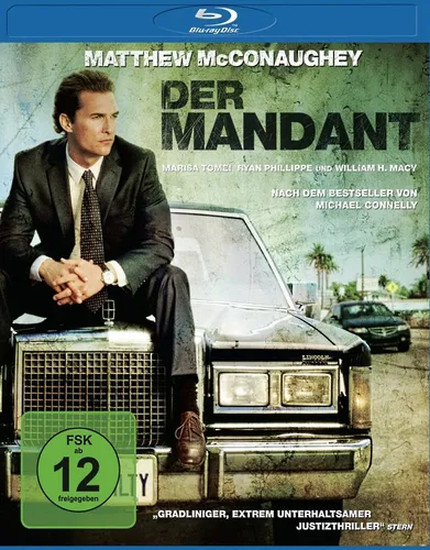 Blu-ray DER MANDANT - Thriller mit Matthew McConaughey und Marisa Tomei - Fesselnder Thriller im Blu-ray-Format mit Top-Darstellern, ideal für Filmfans und Krimi-Liebhaber. Region B, FSK 12.