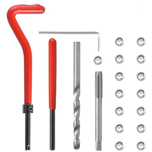 CENPEK 15pcs M10 x 1,25 Gewinde Reparatur Set, Auto Spiralspule Reparatur Set, Kompatibel Handwerkzeug Set