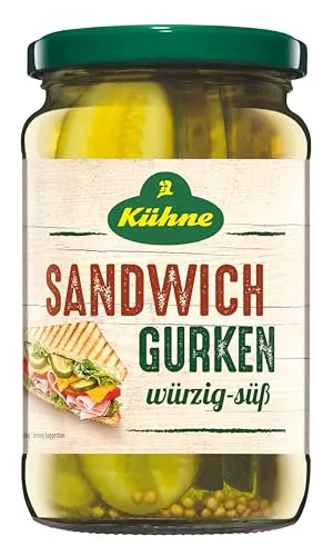 Kühne Sandwich Gurken, 370ml