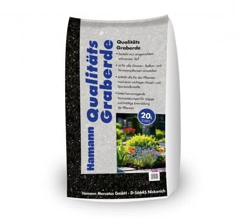 Hamann Qualitäts-Graberde 20 l Grababdeckung Bepflanzung Närhstoffreich Pflege