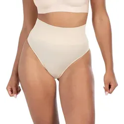 Smilodox String Nysa, Mid Waist Miederslip Shaping Tanga, Formende Shapewear Figurformende Miederhose, Seamless Unterwäsche Unterhose Sli
