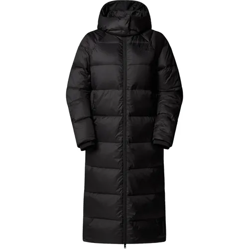 The North Face Hydrenalite City Long Down Hooded Parka - Damen Mantel Gr L schwarz - Winterjacke für Damen, gemütlich und isolierend mit Kapuze; 100% recycelte Materialien; perfekt für den Alltag und kalte Tage.