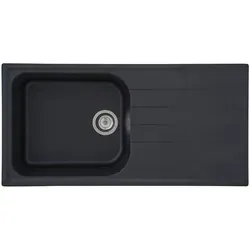 Respekta Orlando Cristalite Massivgranit Einbauspüle - Sanitäranlagen & Zubehör – Hochwertige Einbauspüle aus 80% Quarzsand, ideal für moderne Küchen mit eleganter Abtropffläche und Langlebigkeit.