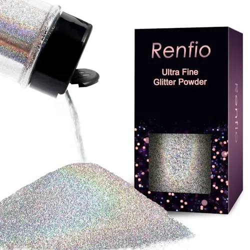 Renfio Holographic Glitzer Powder, 2.11 Oz (60g) glitzer gesicht