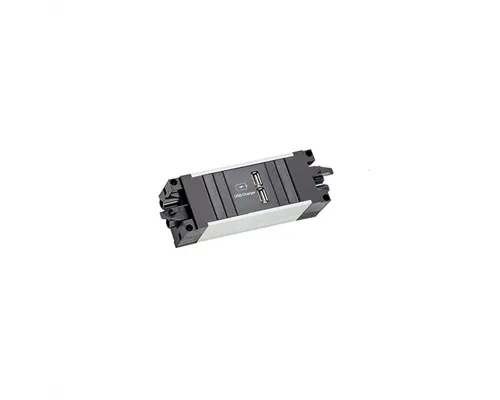 Bachmann STEP ALU 1xUSB A/C 22W - Steckdosenleiste mit 1x USB A/C 22W, ideal für modernes Arbeiten am Tisch, sorgt für schnelle Aufladung und schafft Ordnung.