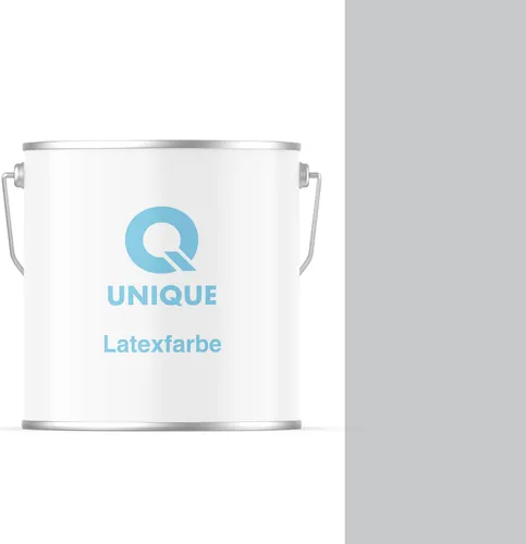 UNIQUE Latexfarbe Tiefmatte Premium Innenfarbe für Wände und Decken Farbe Hellgrau Inhalt 5L