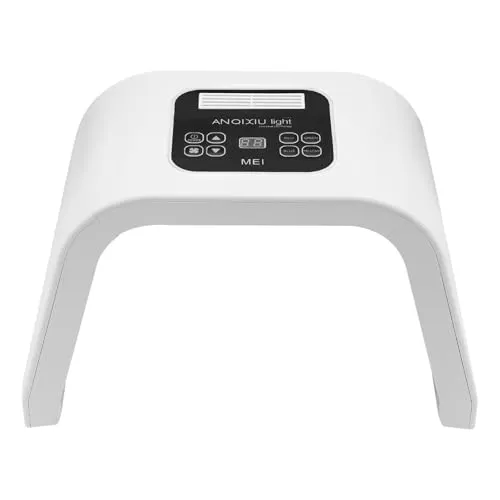 Farben LED Licht Gesichtsmaske, LED Gesicht Hautpflege Licht Maschine, Lichttherapie Lampe für Gesicht und Körper, Phototherapiegerät mit Schutzbrille, für Gesicht Hals Körper Anti Falten Akne 7