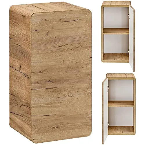 Lomadox Badezimmer Unterschrank hängend, Wotan Eiche Nb.