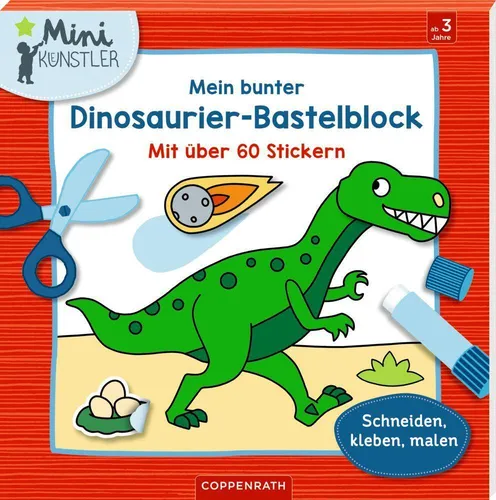 Mein bunter Dinosaurier-Bastelblock | Buch | 9783649642084