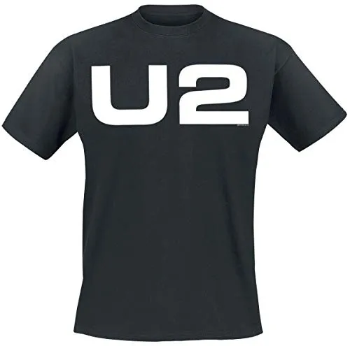 U2 White Logo T-Shirt schwarz L