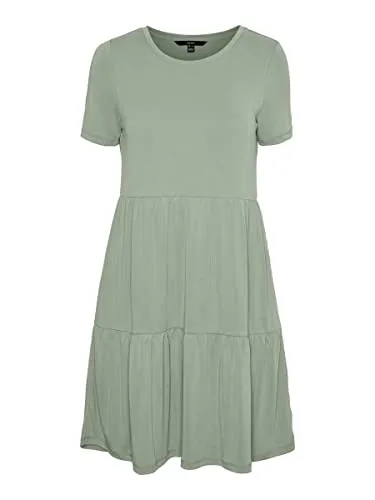 VERO MODA VMFILLI Calia SS Short Dress GA NOOS in grün von VERO MODA