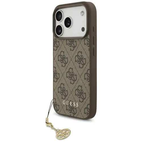 GUESS iPhone 17 Pro Charm Anhänger Hülle Braun