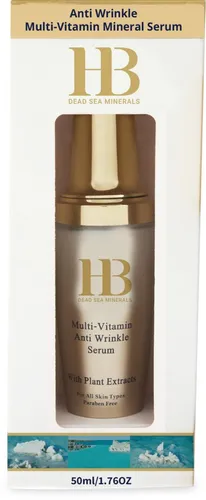 H.B. Dead Sea Minerals Gesichtsserum 50ml – Anti-Falten Vitaminserum mit Totes-Meer-Mineralien - Feuchtigkeitsspendendes Gesichtsserum für alle Hauttypen, unterstützt die tägliche Hautpflege und sorgt für ein frisches Hautbild. Tierversuchsfrei und ohne Parabene.