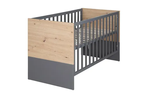 Roba Kinderbett Anna, grau - Beistellbett für Babys, mit modernem Design und 6-fach höhenverstellbarer Liegefläche für optimalen Komfort.