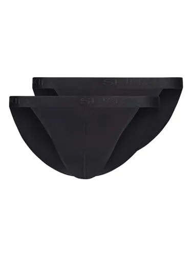 SKINY Herren Tanga-Slip 2er Pack - Cotton Retro - Herrenunterhosen im praktischen Doppelpack, aus hochwertiger Baumwolle in feinster Feinripp-Qualität für angenehmen Tragekomfort und langlebige Pflege.