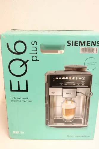 Siemens Kaffee-Vollautomat EQ.6 plus TE653501DE - silber, sensoFlow System für perfekte Kaffeevielfalt und individuelle Getränkeeinstellungen