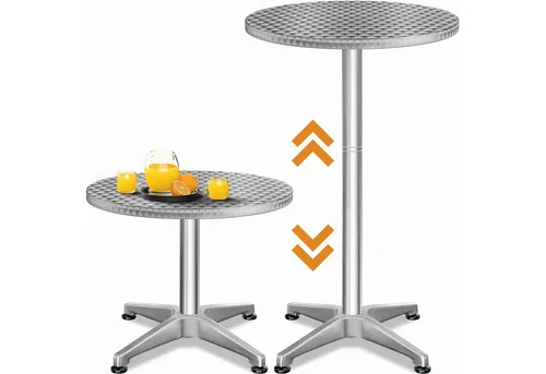 Casaria® 2in1 Stehtisch Höhenverstellbar - Ideal für Gartenpartys - Esstisch und Stehtisch in einem! Höhenverstellbar von 70 cm auf 115 cm, wetterfest und stabil. Perfekt für Garten, Terrasse oder Balkon. Schneller Aufbau und leicht zu transportieren.