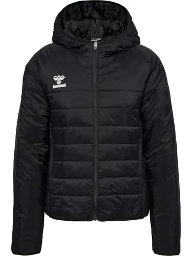 hummel hmlGO QUILTED HOOD JACKET WOMAN, BLACK, S - Funktionsjacke für Damen, fluorocarbonfrei wasserabweisend, mit praktischer Innentasche und regulärem Schnitt für optimalen Tragekomfort.