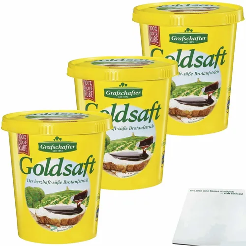 Grafschafter Goldsaft Zuckerrübensirup 3er Pack 3x450g Packung usy Block