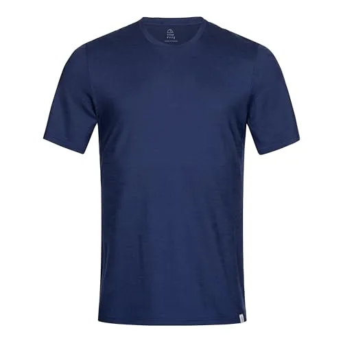 TOM FYFE Premium Merino T-Shirt Slim Fit Herren Marine/M - Pflegeleichtes T-Shirt aus 100% Merinowolle für höchsten Tragekomfort. Maschinenwaschbar bei 30 °C, ideal für Alltag, Sport und Reisen.