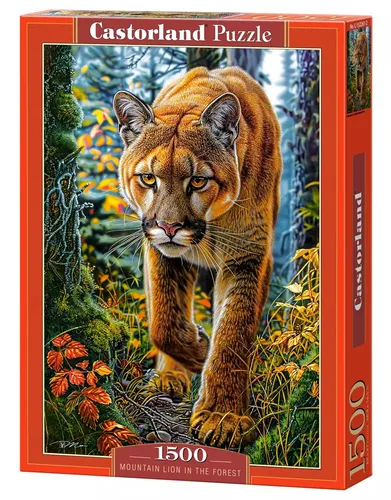 Puzzle 1500 elementów. Lew w lesie Castorland 5904438152261