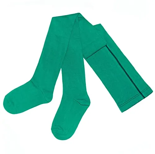Weri Spezials Damenstrumpfhose Blickdicht Baumwolle in mehreren Farben-modisch und klassisch. (46-48, Smaragd)