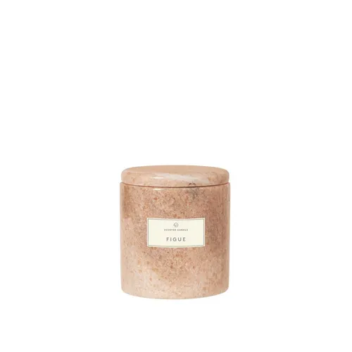 Blomus Marmor-Duftkerze Indian tan figue lachs 200g - Kerzen & Teelichter – Hochwertige Duftkerze mit 40 Stunden Brenndauer, aus edlem Marmor, ideal für jeden Raum und schafft eine entspannende Atmosphäre.