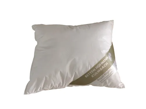 Betten Hofmann Federkopfkissen 40x50 cm - Hochwertiges Kopfkissen für Rückenschläfer und Seitenschläfer, gefüllt mit 15% Daunen für optimalen Schlafkomfort. Bezug aus 100% Baumwolle, waschbar bis 60°C.