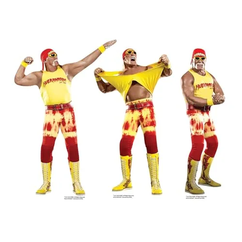 Star Cutouts SC4580 Hulk Hogan Pappaufsteller mit DREI Ablagen, Höhe 30 cm, ideal für WWE-Geschenke, Fans, Geburtstage und Feiern