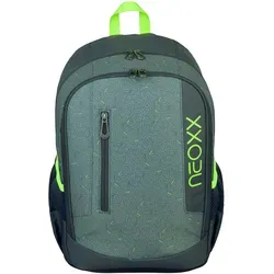 neoxx Schulranzen Flow, grau - Ergonomischer Schulrucksack mit Laptop-Einschub, ideal für Schule und Freizeit, wasserabweisend und nachhaltig