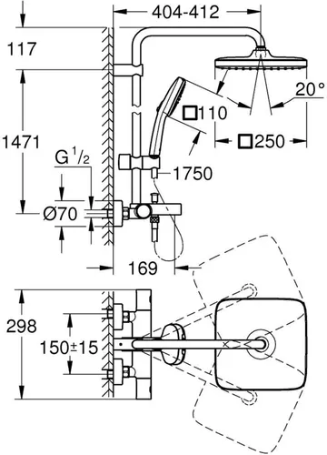 GROHE Duscharmaturen Schwarz von Marke