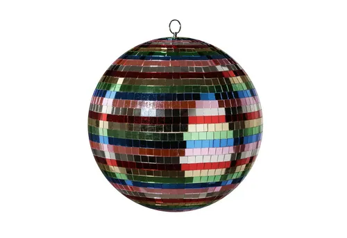 SATISFIRE Discolicht Spiegelkugel 30cm bunt Discokugel Mirrorball Party Disko Deko