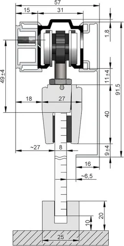 HELM Abdeckkappenpaar Alu.VA Eff.elox.eins.B.56,5mm H.91,5mm HELM