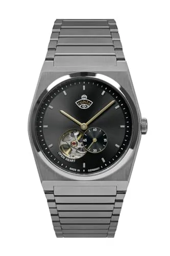 ruhla Automatikuhr Space Control 4866M-2 - Herrenuhr mit Automatik-Antrieb, 40 Std. Gangreserve und kratzfestem Saphirglas. Wasserdicht bis 10 bar – ideal für den modernen Mann.