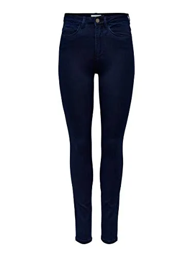 ONLY Damen Royal High Skinny Jeans, Dark Blue Denim, S L32