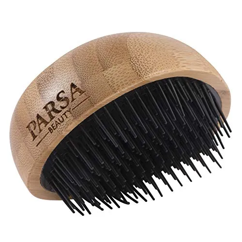 PARSA Beauty Profi Entwirrbürste aus Bambus – Sanfte Haarbürste mit 4-stufigen Borsten - Die nachhaltige Profi Entwirrbürste aus FSC-zertifiziertem Bambus sorgt für müheloses Entwirren und massiert sanft die Kopfhaut. Ideal für alle Haartypen und lange Haltbarkeit durch hochwertige Verarbeitung.