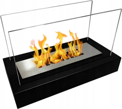 Freistehender Biokamin 36 x 18 x 22 cm Home Schwarz Strukturmatt