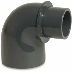 Mega Group - Mega Winkel 90° Pvc-u 40/50 Mm X 50 Mm Klebemuffe/klebestutzen X Klebemuffe 10 Bar, Grau