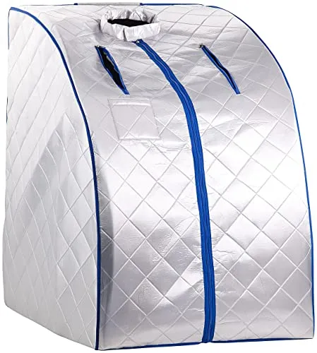 newgen medicals Infrarotsauna: Portable Infrarot-Sauna mit Fußheizung