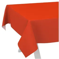 ANRO Tischdecke Wachstuch abwaschbar UNI Tischwäsche (Einzelstück 1-tlg), wasserabweisend pflegeleicht Textil-Optik Rot 160x140cm rot eckig | 140 cm x 160 cm