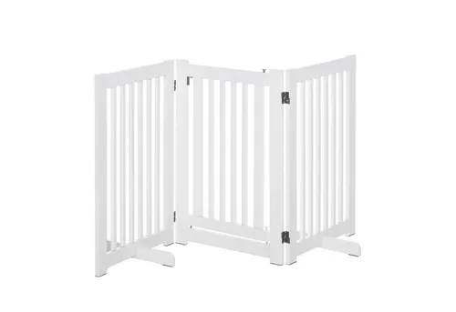 PawHut Hundegitter Absperrgitter für Hunde, weiß