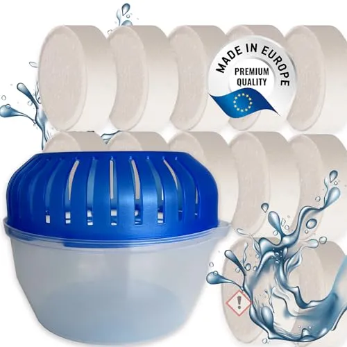 12x 450g Luft-Entfeuchter Granulat Tabs INKL. 1x Raumentfeuchter Box Nachfüllpack Tabletten ohne Strom