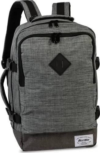 BestWay Reiserucksack 'Cabin Pro - Small' - Praktischer Begleiter für Ihre Reisen - Rucksack für Damen und Herren, ideal als Handgepäck mit großem Hauptfach, Laptopfach und mehreren Staufächern. Gepolsterte Schultergurte und Sicherheitsfach sorgen für Komfort und Sicherheit.