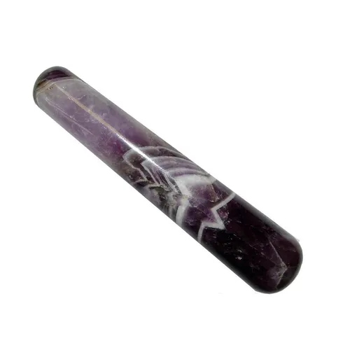 Amethyst gebändert Massage Stab Griffel konische Form ca. 100mm
