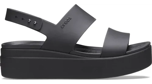 Crocs Herren Brooklyn Low Wedge Sandalen - Black/Black, 36/37 EU - Damenmode mit mühelosem Stil und überlegendem Ganztageskomfort. Die LiteRide-Schaumtechnologie sorgt für sensationellen Komfort, ideal für jeden Anlass.