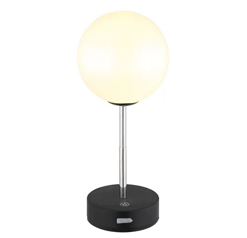 GLOBO LIGHTING Schreibtischlampe mit Touchdimmer – Höhenverstellbare Tischleuchte in Schwarz - Moderne Tischleuchte mit höhenverstellbarem Teleskoparm und Touchdimmer für individuelle Lichtstimmung. Ideal für Büro und Wohnraum, energiesparend mit fest verbautem LED-Leuchtmittel.