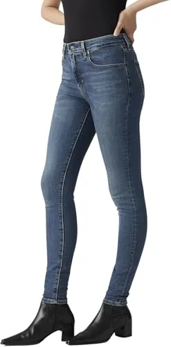 Levi's Damen 721™ High Rise Skinny Jeans - Hoch geschnittene Skinny Jeans in Dark Indigo, die die Figur schmeichelt und mit einem Lift-Effekt für eine optimale Silhouette sorgt. Hergestellt aus nachhaltigem TENCEL Lyocell für höchsten Tragekomfort.