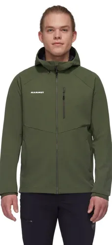 Mammut Ultimate Comfort SO Hooded Softshelljacke - Funktionsjacke für Herren, winddicht und wasserabweisend, ideal für Outdoor-Aktivitäten und Reisen, bietet höchsten Tragekomfort durch 4-Wege-Stretch und angenehme Innenseite.